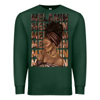 Sports Green melanin melanin melanin with afro girl Premium Sweatshirt - texasbilliewilder