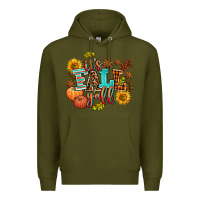 Army Green it's fall y'all Premium Hoodie - AdoDesignShop