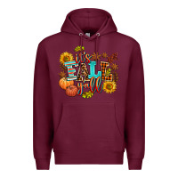Burgundy it's fall y'all Premium Hoodie - AdoDesignShop