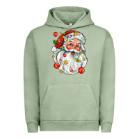 Pigment Oil Green santa with little christmas Urban Hoodie - AdoDesignShop