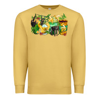 Antique Gold monkey coffee cups Premium Sweatshirt - Zillion Design Studio