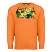 Carrot monkey coffee cups Premium Sweatshirt - Zillion Design Studio
