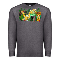 Charcoal Heather monkey coffee cups Premium Sweatshirt - Zillion Design Studio
