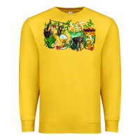 Lemon monkey coffee cups Premium Sweatshirt - Zillion Design Studio