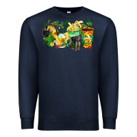 Navy monkey coffee cups Premium Sweatshirt - Zillion Design Studio