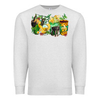 Oatmeal Heather monkey coffee cups Premium Sweatshirt - Zillion Design Studio