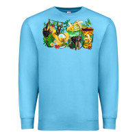 Ocean Blue monkey coffee cups Premium Sweatshirt - Zillion Design Studio