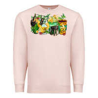 Pale Pink monkey coffee cups Premium Sweatshirt - Zillion Design Studio