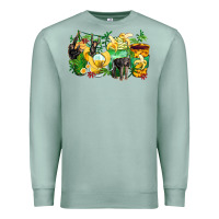 Seafoam monkey coffee cups Premium Sweatshirt - Zillion Design Studio
