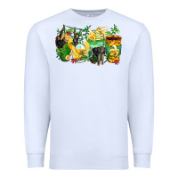 White monkey coffee cups Premium Sweatshirt - Zillion Design Studio