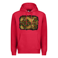 Cardinal christmas trees and leopard background Premium Hoodie - BundleAndBundleShop