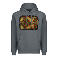 Rock christmas trees and leopard background Premium Hoodie - BundleAndBundleShop
