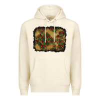 Sandshell christmas trees and leopard background Premium Hoodie - BundleAndBundleShop