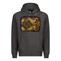 Smoke christmas trees and leopard background Premium Hoodie - BundleAndBundleShop