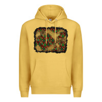 Antique Gold christmas trees and leopard background Premium Hoodie - BundleAndBundleShop