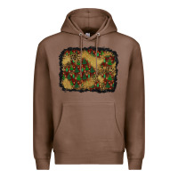Chestnut christmas trees and leopard background Premium Hoodie - BundleAndBundleShop