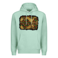 Seafoam christmas trees and leopard background Premium Hoodie - BundleAndBundleShop