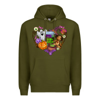 Army Green halloween Premium Hoodie - AdoDesignShop