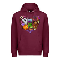 Burgundy halloween Premium Hoodie - AdoDesignShop