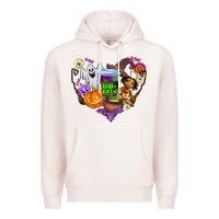 Pale Pink halloween Premium Hoodie - AdoDesignShop