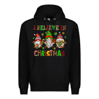 Black i believe in christmas Premium Hoodie - AdoDesignShop
