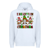 White i believe in christmas Premium Hoodie - AdoDesignShop