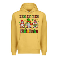Antique Gold i believe in christmas Premium Hoodie - AdoDesignShop