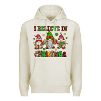 Oatmeal Heather i believe in christmas Premium Hoodie - AdoDesignShop