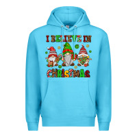 Ocean Blue i believe in christmas Premium Hoodie - AdoDesignShop