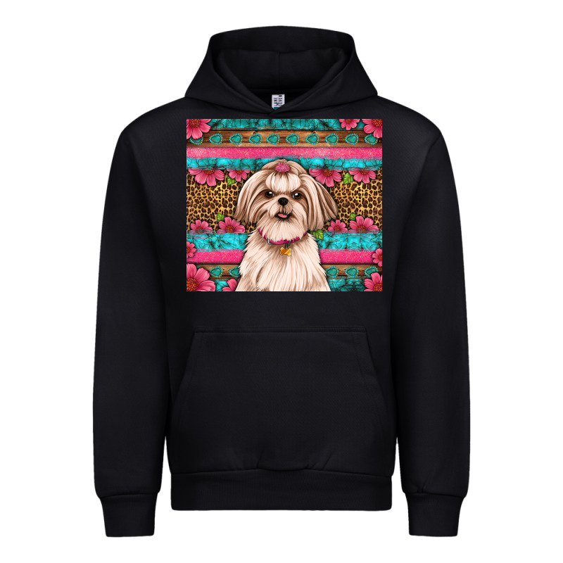 Shih Tzu Floral Tumbler Urban Hoodie by JahusDesignShop | Teevron