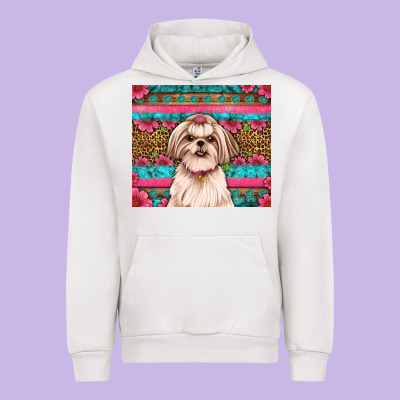 Shih Tzu Floral Tumbler Urban Hoodie Designed By Jahusdesignshop