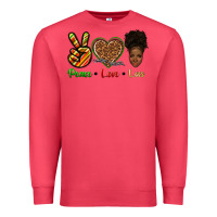 Cardinal peace love locs Premium Sweatshirt - texasbilliewilder