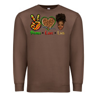Chestnut peace love locs Premium Sweatshirt - texasbilliewilder