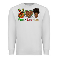 Dove Grey peace love locs Premium Sweatshirt - texasbilliewilder