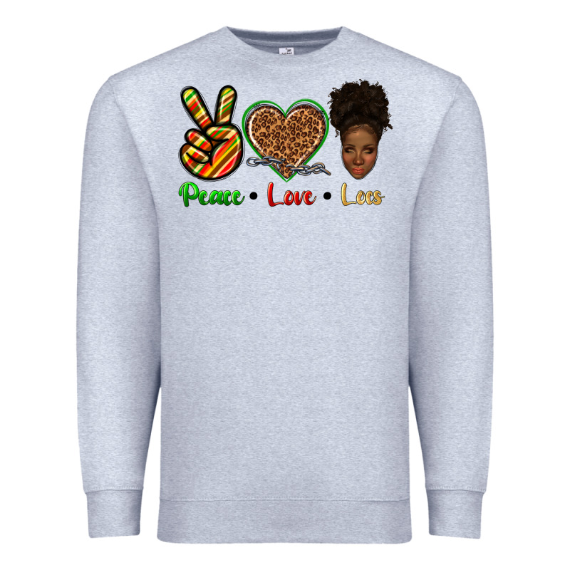 Peace Love Locs Premium Sweatshirt by texasbilliewilder | Teevron
