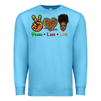 Ocean Blue peace love locs Premium Sweatshirt - texasbilliewilder