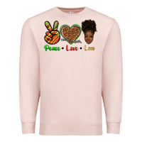 Pale Pink peace love locs Premium Sweatshirt - texasbilliewilder