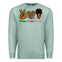 Seafoam peace love locs Premium Sweatshirt - texasbilliewilder