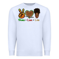 White peace love locs Premium Sweatshirt - texasbilliewilder