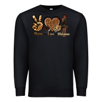 Black peace love melanin Premium Sweatshirt - texasbilliewilder