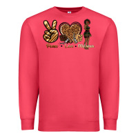 Cardinal peace love melanin Premium Sweatshirt - texasbilliewilder
