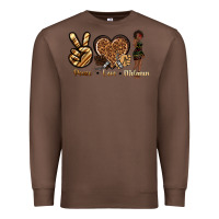 Chestnut peace love melanin Premium Sweatshirt - texasbilliewilder