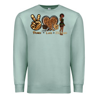 Seafoam peace love melanin Premium Sweatshirt - texasbilliewilder