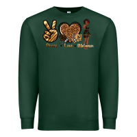 Sports Green peace love melanin Premium Sweatshirt - texasbilliewilder