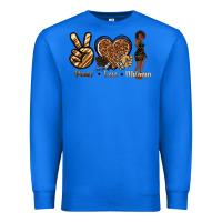 True Royal peace love melanin Premium Sweatshirt - texasbilliewilder