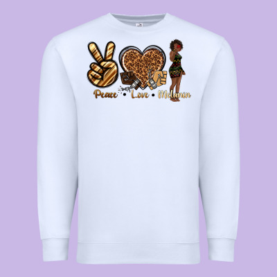 Premium Sweatshirt peace love melanin
