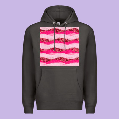 Valentines Day Glitter And Leopard Seamless Pattern Premium Hoodie Designed By Bundleandbundleshop