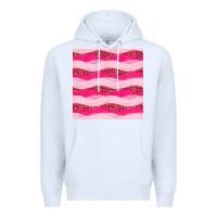 White valentines day glitter and leopard seamless pattern Premium Hoodie - BundleAndBundleShop