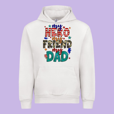 My Hero My Friend My Dad Urban Hoodie Designed By Jahusdesignshop