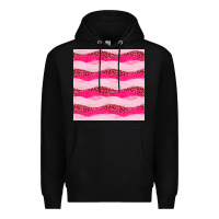 Black valentines day glitter and leopard seamless pattern Premium Hoodie - BundleAndBundleShop